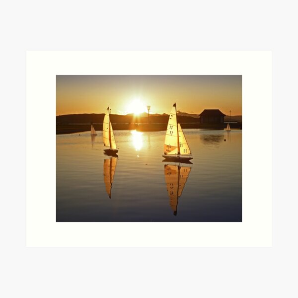 Aubery Yachts Sunset Art Print