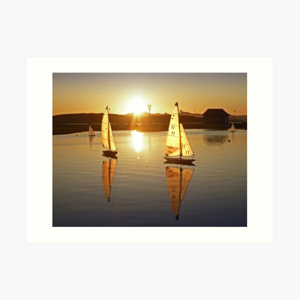 Aubery Yachts Sunset Art Print