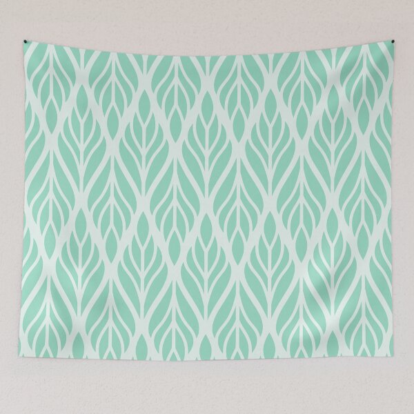 Item preview, Green and white printed pattern designed and sold by Jenmag.