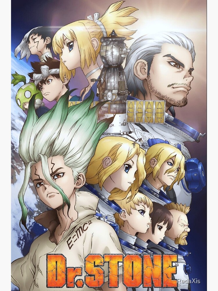 Dr Stone Kingdom Of Science Space Team Postcard By Redaxis Redbubble