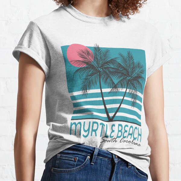 Myrtle Beach South Carolina SC Vintage Palm Tree Classic T-Shirt