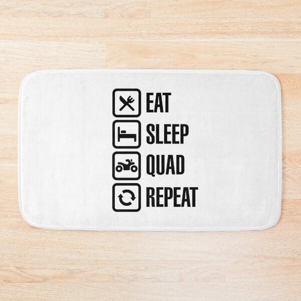 Item preview, Funny four-track four-wheeler and quadricycle bike ATV Eat Sleep Quad Bike Repeat all-terrain vehicle gift idea designed and sold by LaundryFactory.