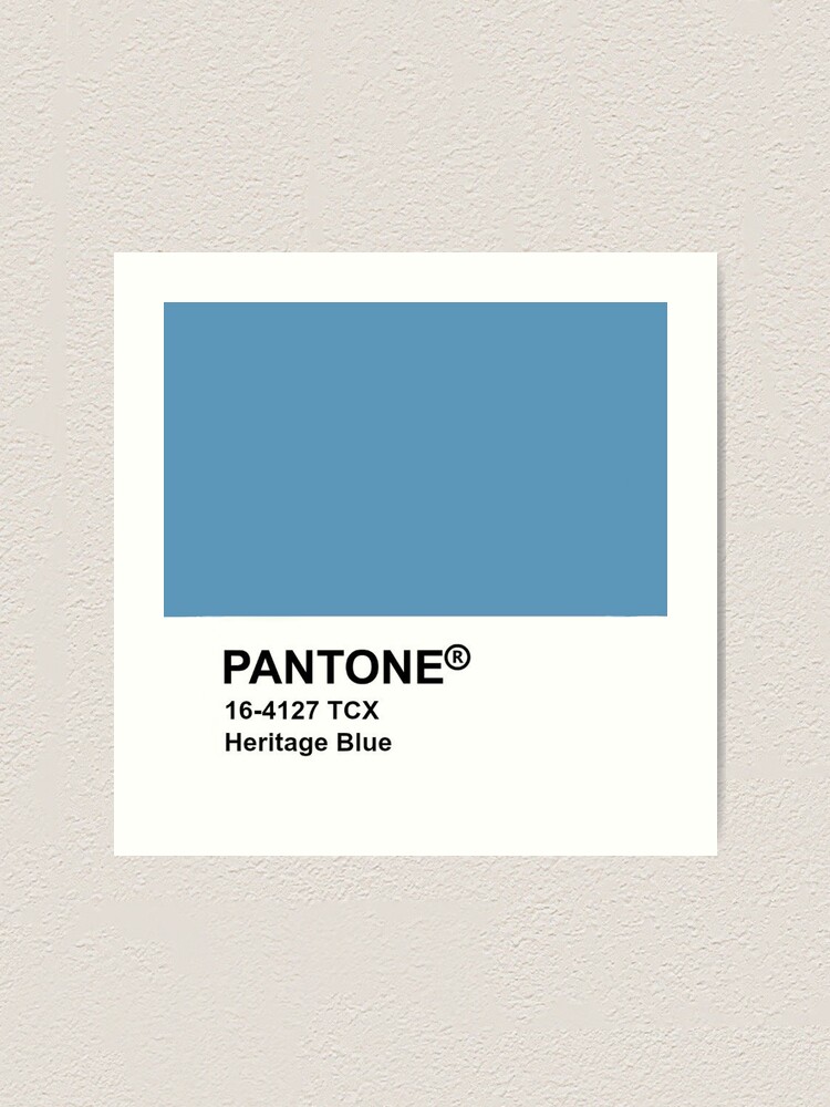 Heritage Blue Pantone Swatch Art Print By Destineyfranke Redbubble