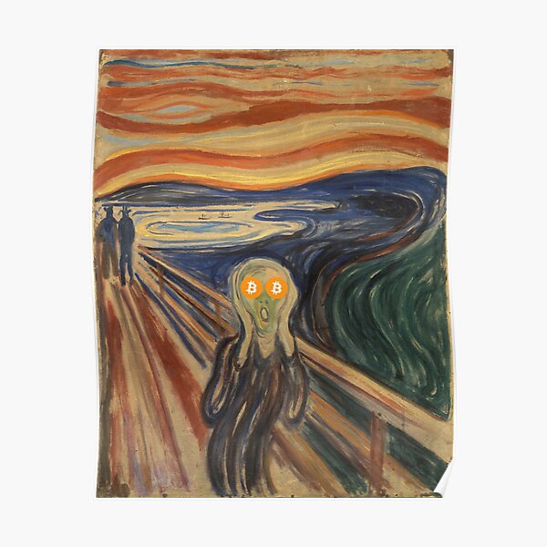 The Scream of Bitcoin (Munch) Poster