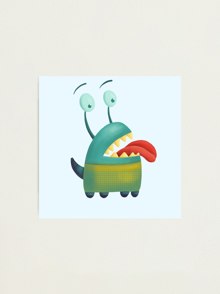 Alternate view of Lovesick monster sticking tongue out Photographic Print