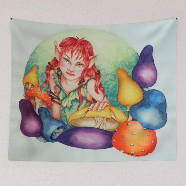 Item preview, Mushroom Fairy - Hada de las Setas - La Fée des Champignons (Original Background) designed and sold by Paola LOPEZ DE CASTILLA GIMENEZ.
