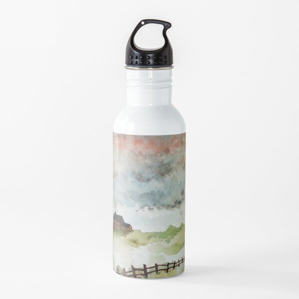 Watercolour House Water Bottle