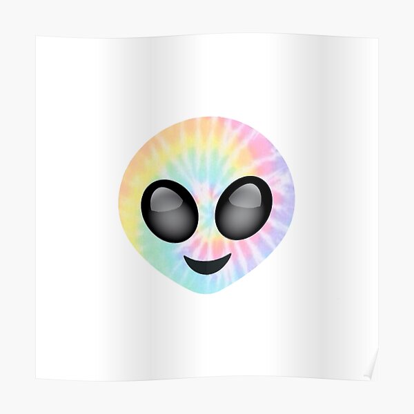 far out tie-dye alien Poster for Sale by kat ellis