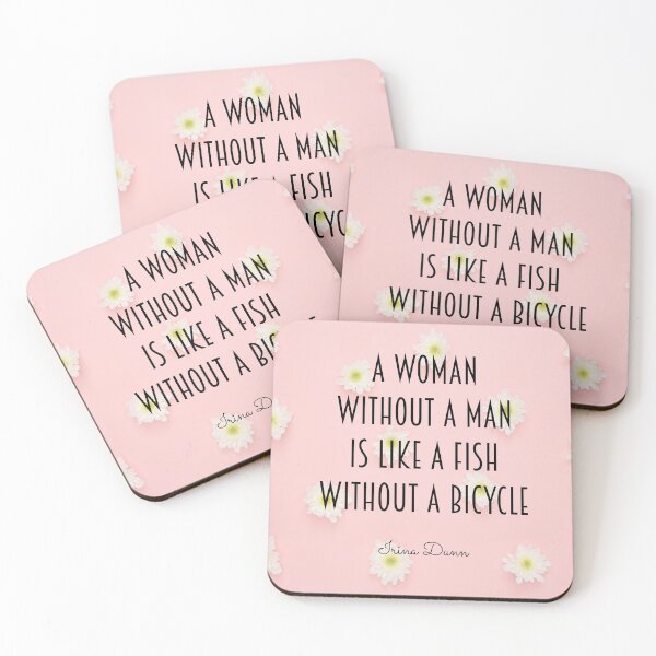 Item preview, Feminist quote on floral background (Irina Dunn) designed and sold by hawkeyestate.