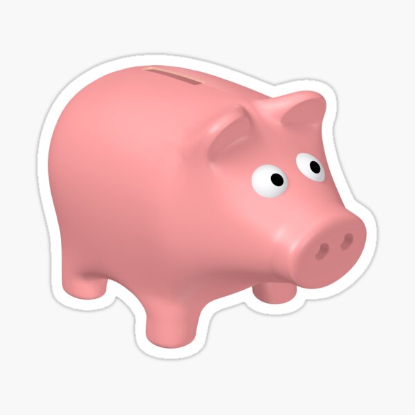 Item preview, piggy bank pink piggy designed and sold by EsoxOlivier.