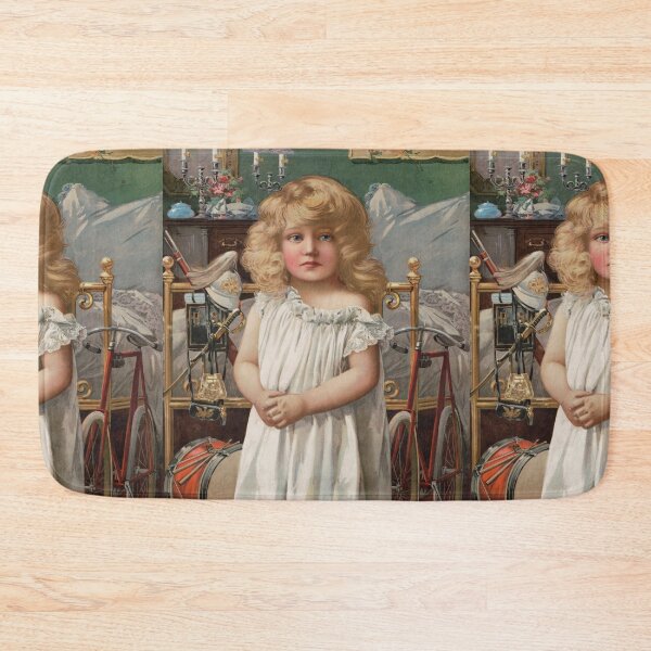 Item preview, Little girl at christmas -  Christmas cards art designed and sold by Vintage Designs +.