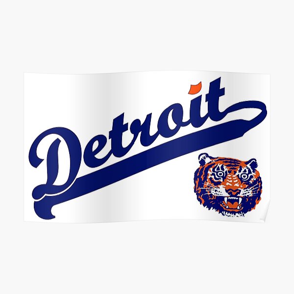 Detroit English D Grenade Michigan Logo Poster