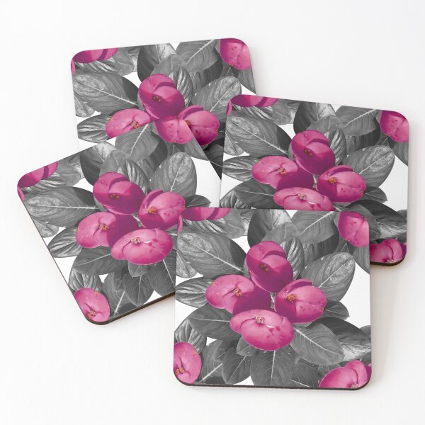 Item preview, Beautiful pink periwinkle flower and leaves pattern design designed and sold by hutofdesigns.