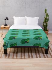 D20 Green Dragon Throw Blanket