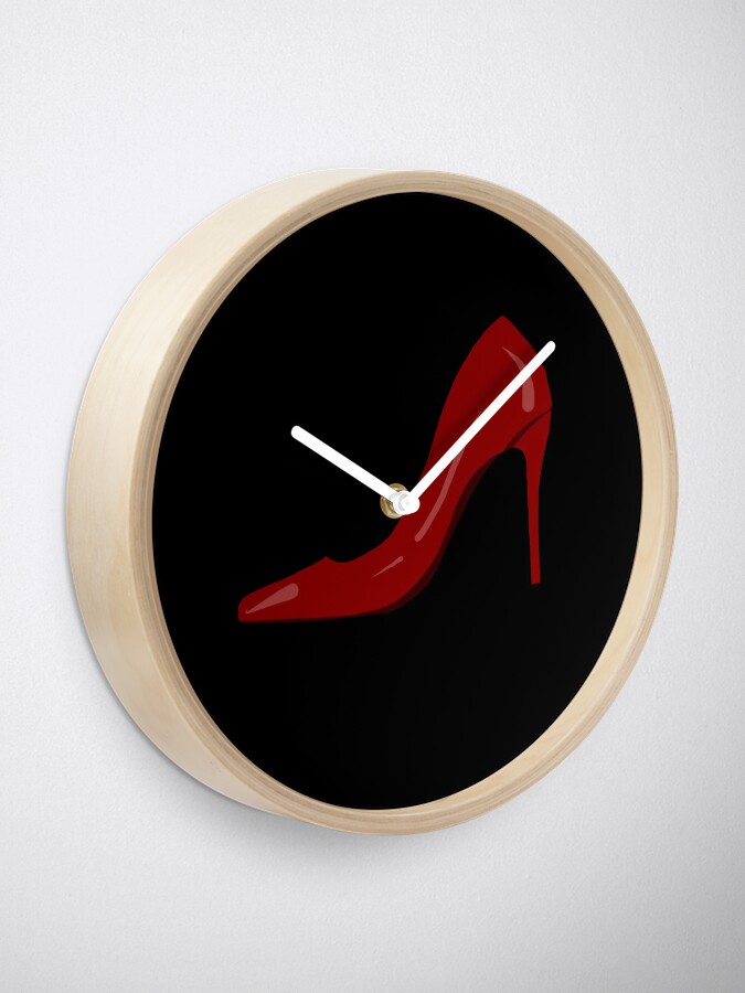 Alternate view of High heels,stiletto shoes drawing.Stay classy Clock