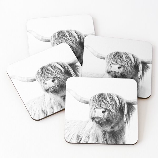 Item preview, HIGHLAND CATTLE FRIDA BW by Monika Strigel designed and sold by SunlightStudios.