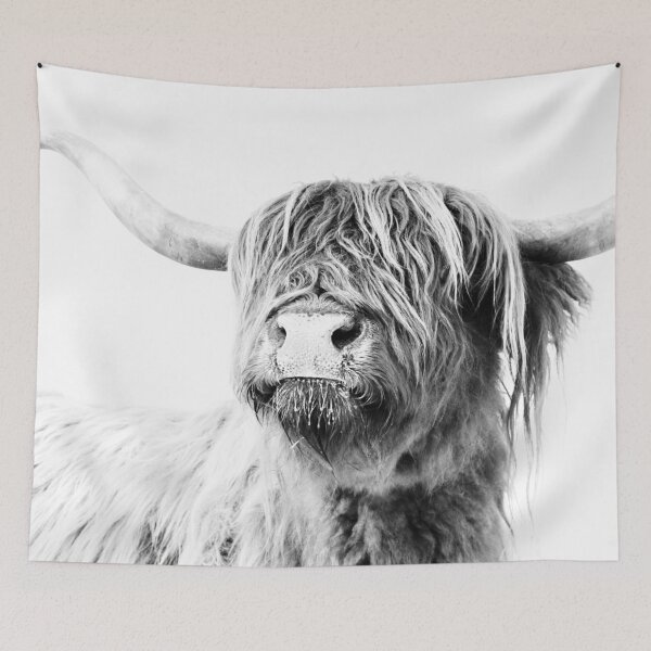 Item preview, HIGHLAND CATTLE FRIDA BW by Monika Strigel designed and sold by SunlightStudios.