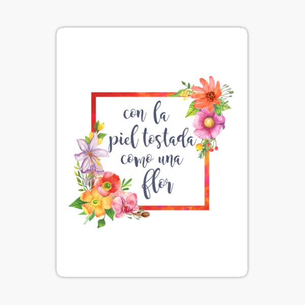 Piel tostada como una flor Sticker