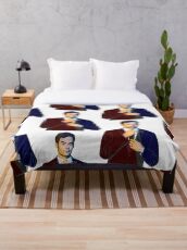 Pastel Holographic Bill Hader Throw Blanket