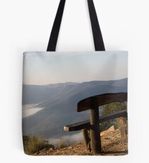 Bench on the Edge Tote Bag