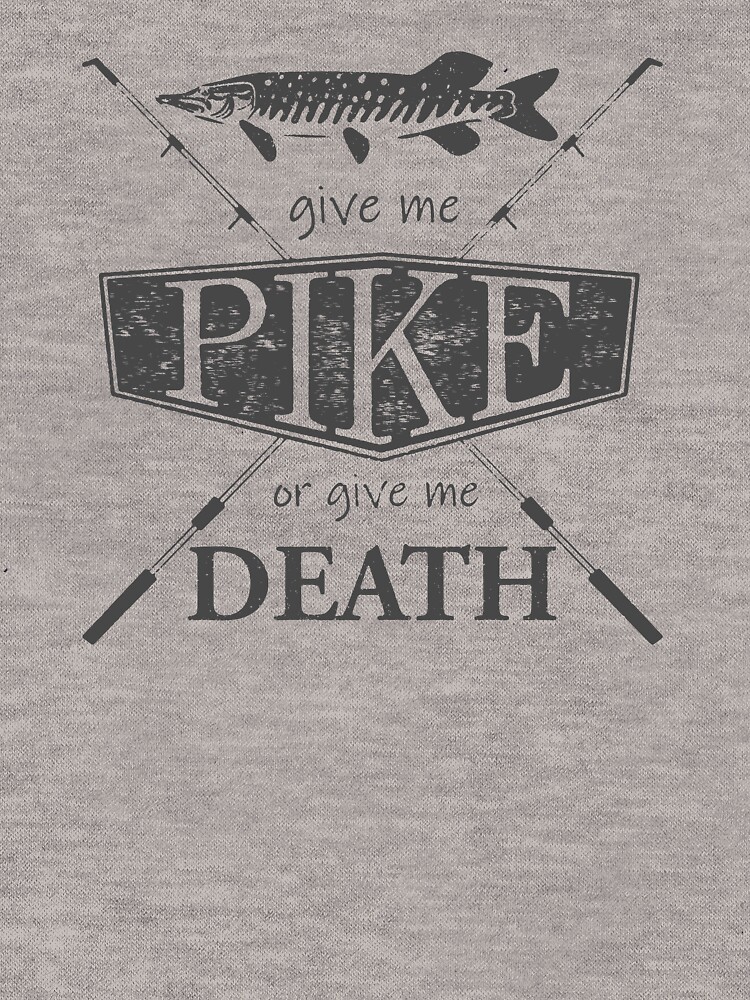 Thumbnail 5 of 5, Lightweight Hoodie, Give Me Pike or Give Me Death - Dark Grey designed and sold by plaidshirtdesig.