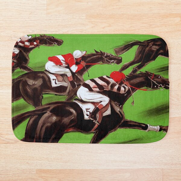 Item preview, Vintage horse racing sport and travel advert designed and sold by Glimmersmith.
