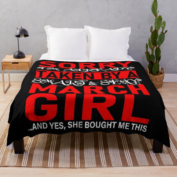 Item preview, Sorry I'm Already Taken By Smart and Sexy March Girl - Valentine's Day and Relationship Anniversary  Couple Matching Gift Ideas designed and sold by ASClothDesign.
