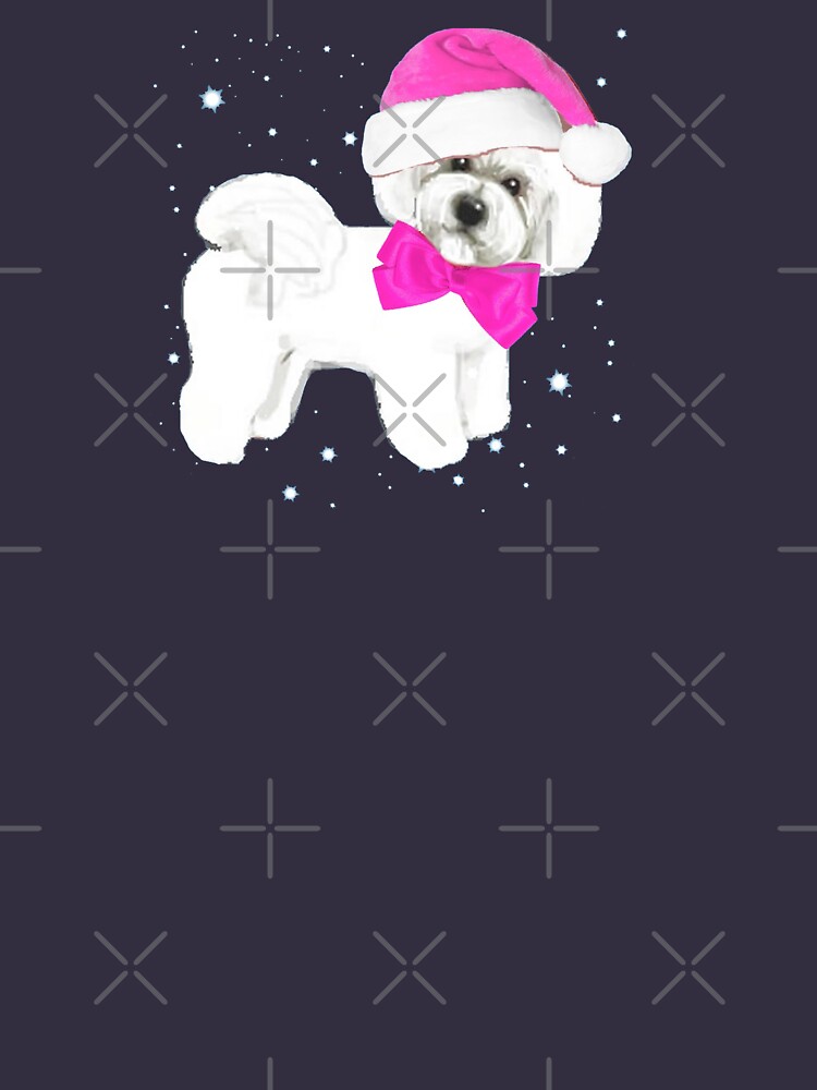 Bichon Frise Chistmas Santa Hat by MagentaRose