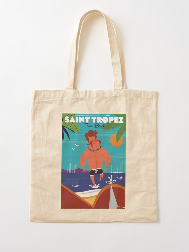 South Beach Saint Tropez Tote Bag in Natural