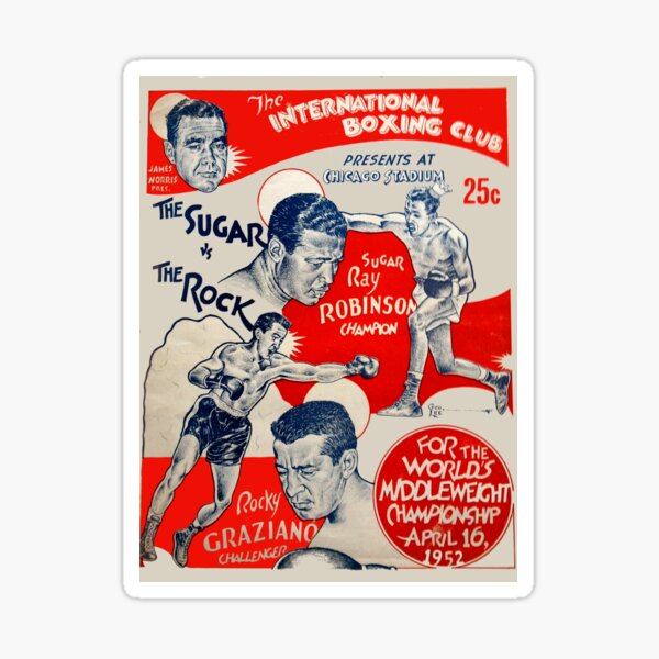 1952 Vintage Boxing Poster Sticker