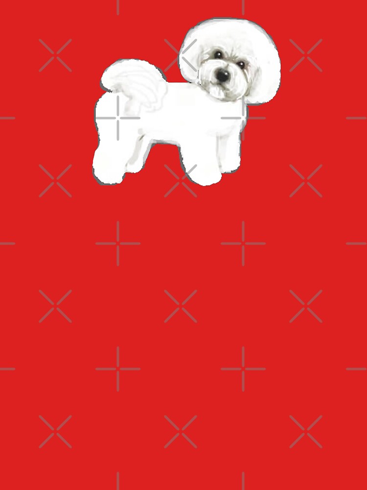 Bichon Frise dogs on coral pink / valentines gift for dog lovers, Bichon Mom gift, by MagentaRose