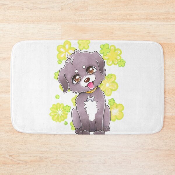 Item preview, dog with green flowers designed and sold by chidori.