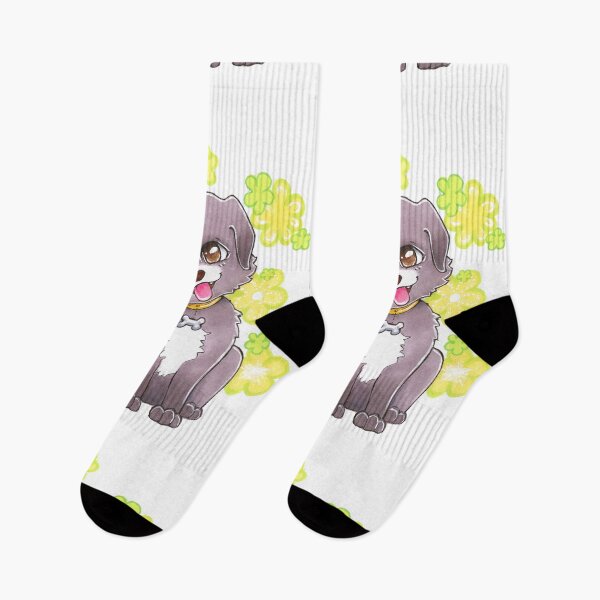 Item preview, dog with green flowers designed and sold by chidori.