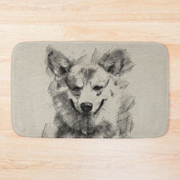 Artikelvorschau, Pembroke Welsh Corgi Bleistiftskizze entworfen und verkauft von k9printart.
