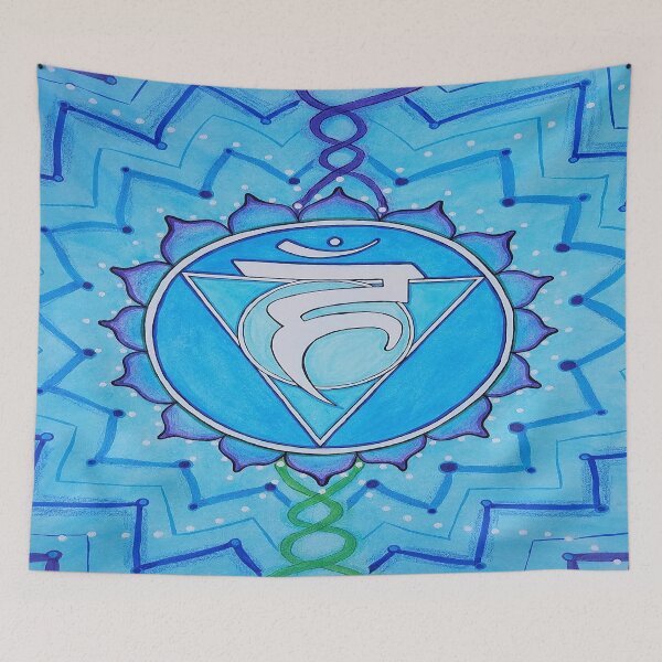 Item preview, Throat Chakra Crystal Grid designed and sold by HaleyRoseCo.