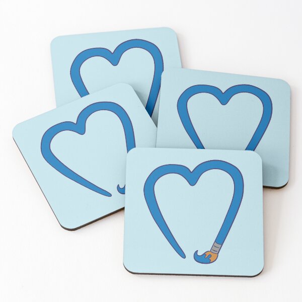 Item preview, Paintbrush Heart - Blue designed and sold by MOREDANKMEMES.