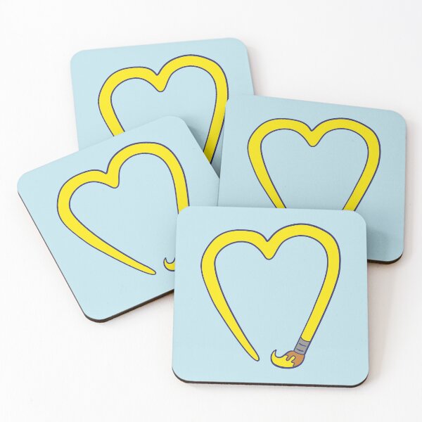 Item preview, Paintbrush Heart - Yellow designed and sold by MOREDANKMEMES.