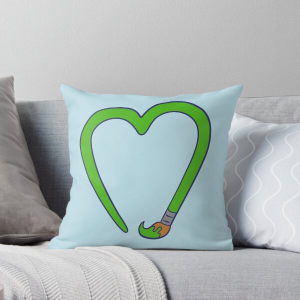 Artikelvorschau, Paintbrush Heart - Green entworfen und verkauft von MOREDANKMEMES.