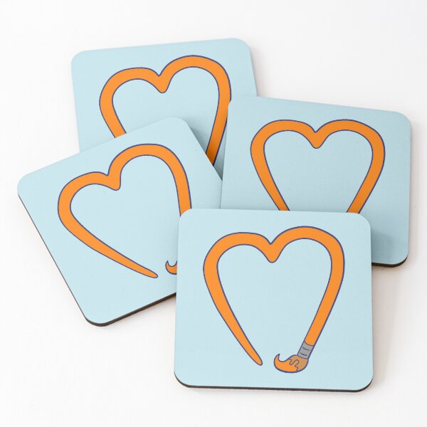 Item preview, Paintbrush Heart - Orange designed and sold by MOREDANKMEMES.