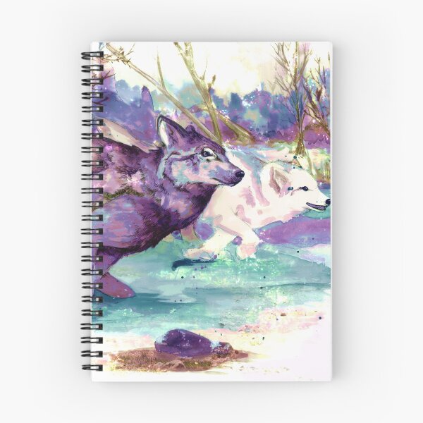 Item preview, Spatter Wolves Running through Forest designed and sold by FishWithATopHat.