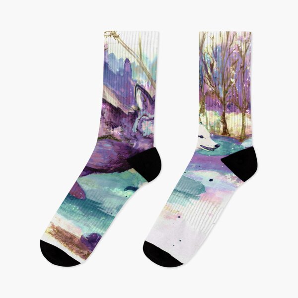 Item preview, Spatter Wolves Running through Forest designed and sold by FishWithATopHat.