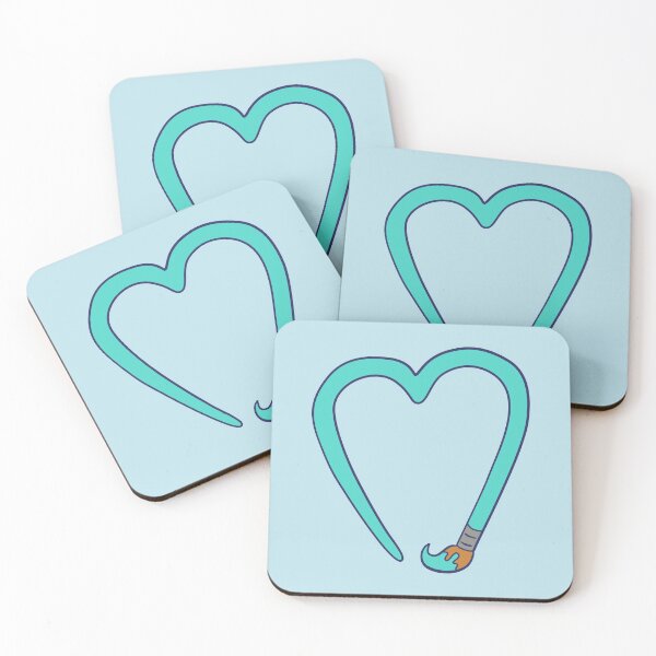 Item preview, Paintbrush Heart - Teal designed and sold by MOREDANKMEMES.
