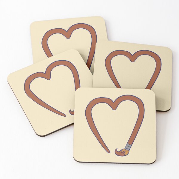 Item preview, Paintbrush Heart - Coffee Brown designed and sold by MOREDANKMEMES.