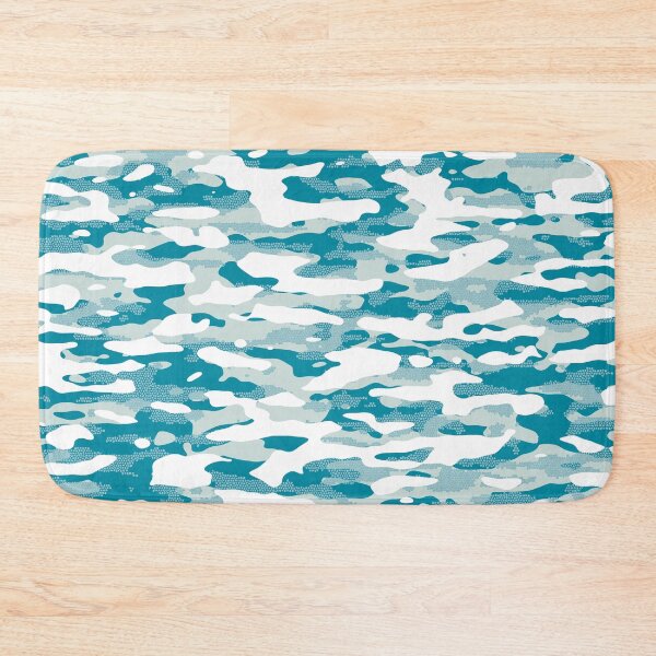 Item preview, Blue camouflage pattern mosaic style designed and sold by Destroyed-Pixel.