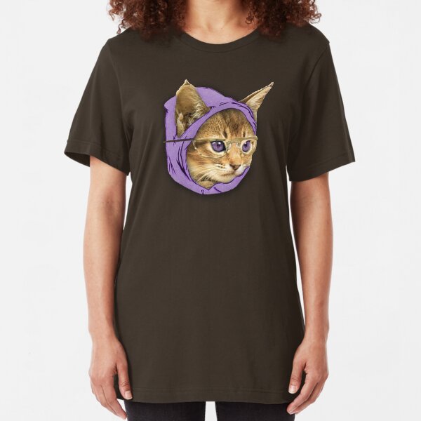 Hipster kitty Slim Fit T-Shirt