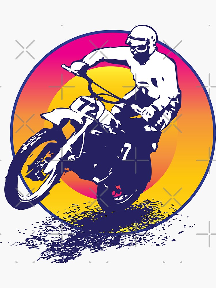 Vintage Motocross Sticker for Sale by GrumpyDog