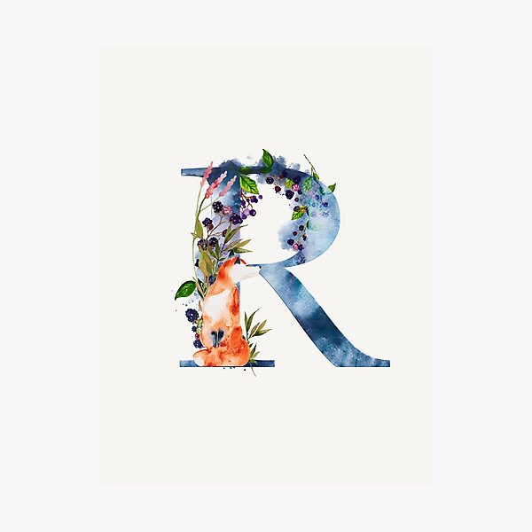 Woodland Monogram R Photographic Print