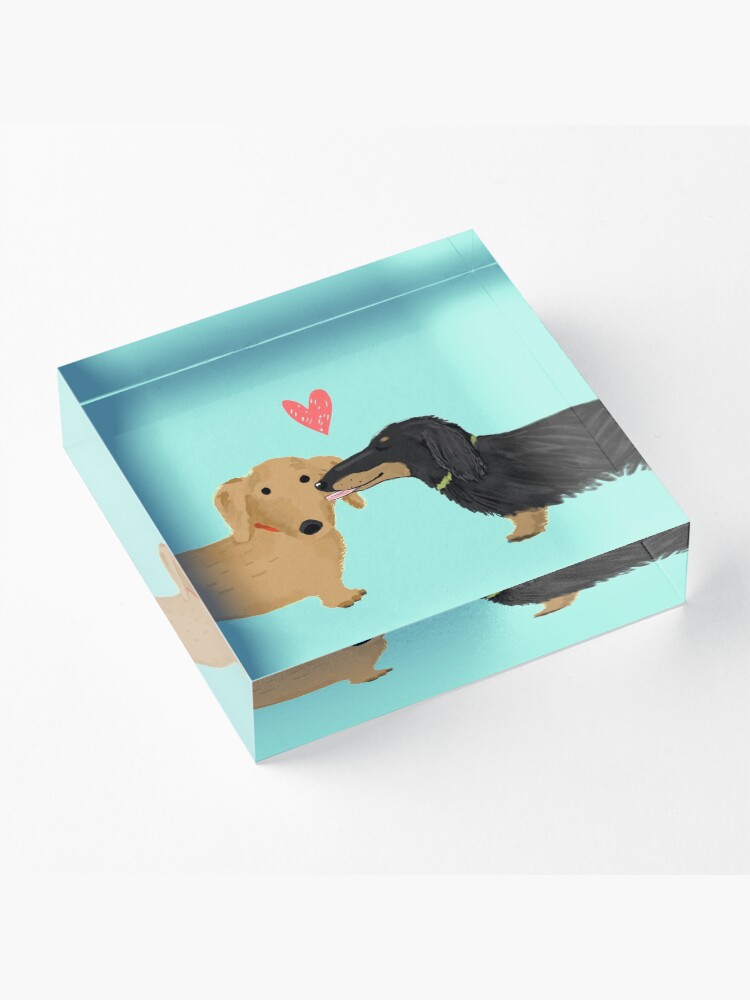 Alternate view of Dachshunds Love Acrylic Block