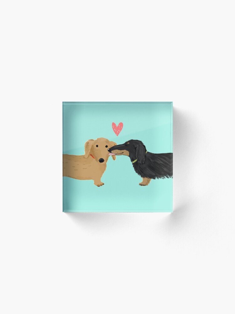 Alternate view of Dachshunds Love Acrylic Block