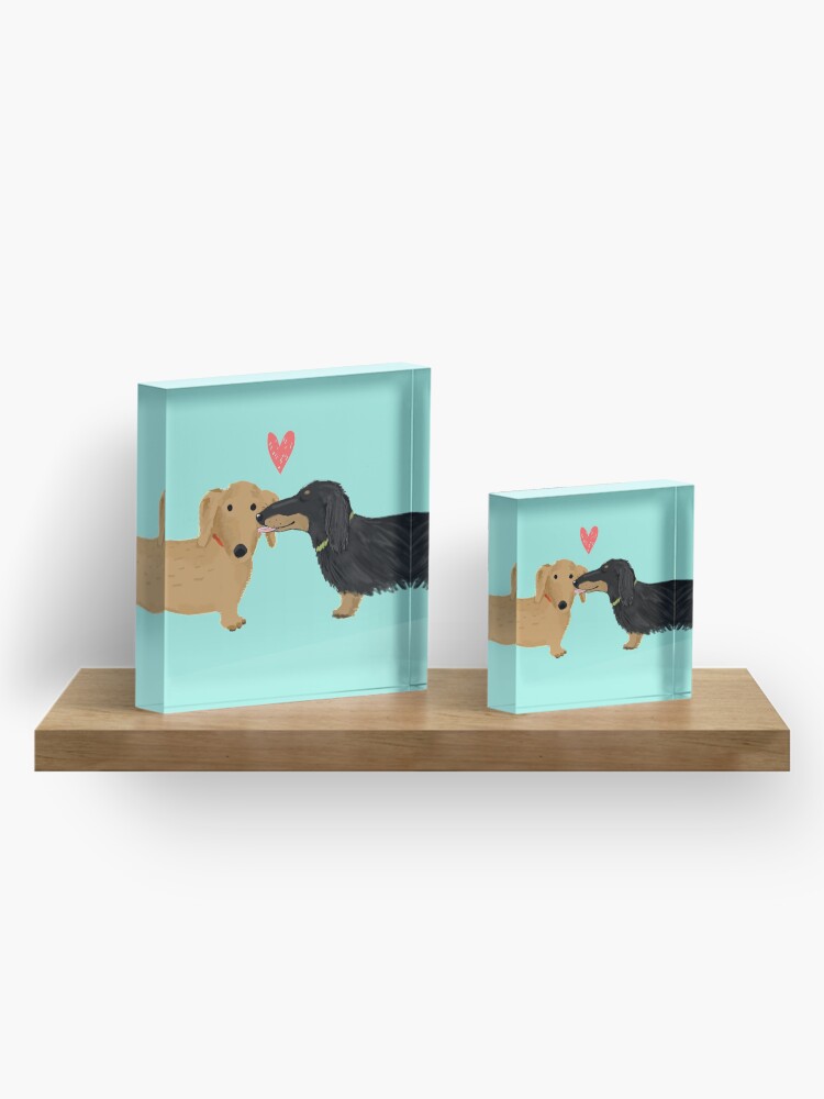 Alternate view of Dachshunds Love Acrylic Block